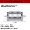 AKINLOAF UK2.5B 10 Gang Box Connector DIN Rail Terminal Blocks,