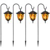 Dynaming 4 Pack Solar Flame Hanging Lights Outdoor, Halloween Solar