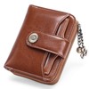 GOIACII Wallet for Women Leather Small RFID Blocking Bifold Zipper