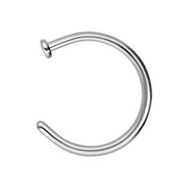PIERCINGLINE Titanium Nose Ring Open Plate Piercing Lip Eyebrow Nose Ear Choice of Colours and Sizes, Titanium