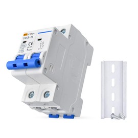 DC 32A Circuit Breaker 2 Pole 500 V Insulator for Solar PV System, Thermal Magnetic Trip, DIN Rail Mounting (32A)