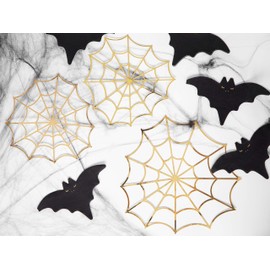 Mellilu Spider Web Gold Hallween Decoration, Pack of 3