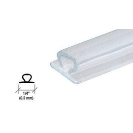 CRL Translucent Vinyl Bulb Seal 5/32" Gap With Pre-Applied Tape by CR Laurence