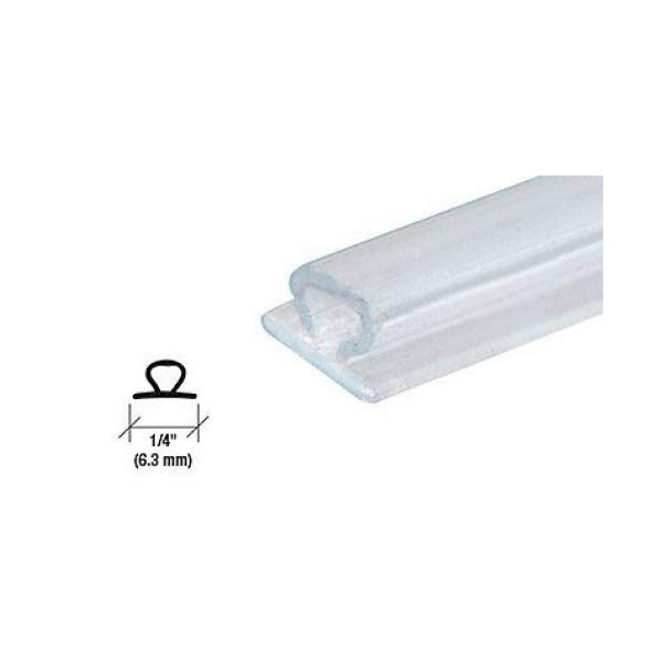 CRL Translucent Vinyl Bulb Seal 5/32" Gap With Pre-Applied Tape by CR Laurence