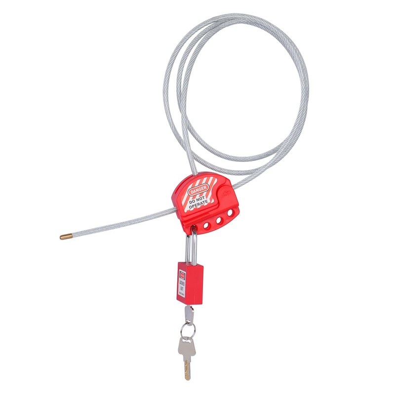 RealPlus Lockout Tagout Cable Lock, 1/4" x 6ft Adjustable Cable