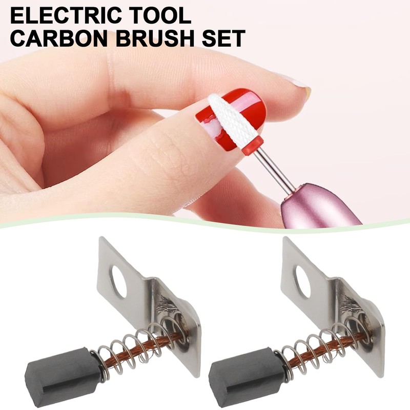 YINETTECH 2 Pairs Carbon Brush Set Nail Drill Carbon Brush