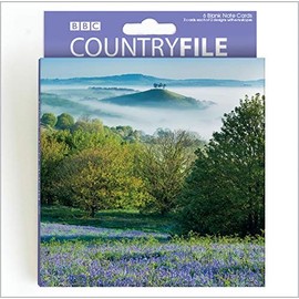 BBC Countryfile Abacus Cards 11786A Bluebells & Lake 6 Cards & Envelopes - 3 cards each of 2 designs Plastic Free and Fully Recyclable