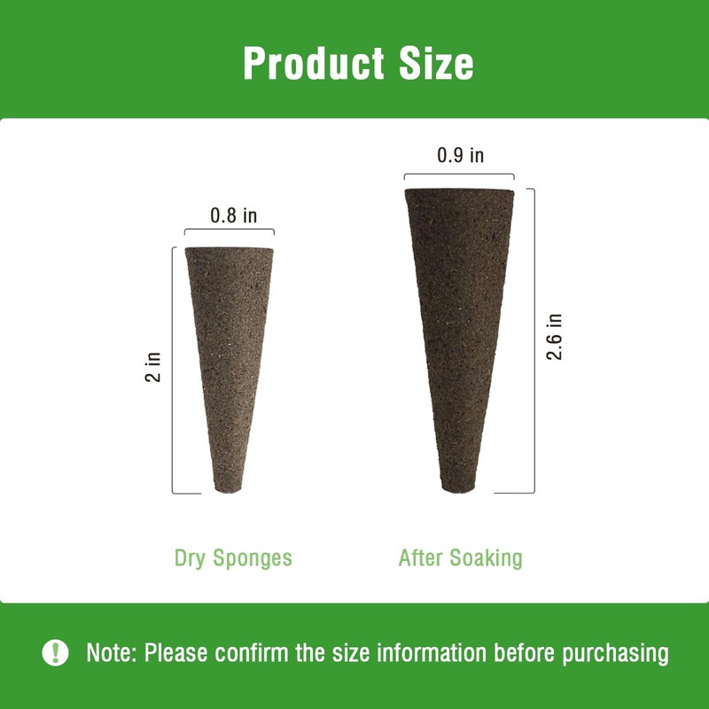 LotaByte 120 Pack Grow Sponges for hydroponics Compatible with AeroGarden,