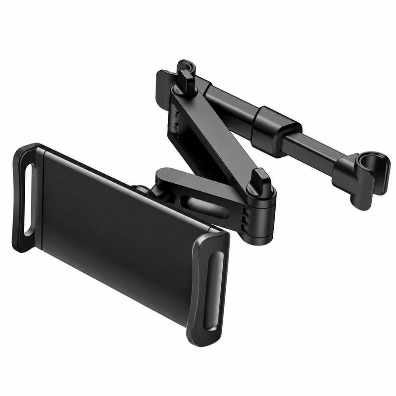 Car Headrest Tablet Holder for Backseat Use – 360° Rotating
