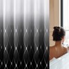 Naturoom Black and White Ombre Shower Curtain, Modern Geometric Pattern