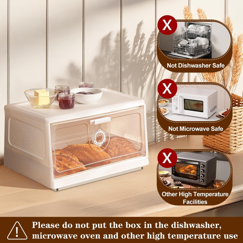 ANYPROLUS Large Bread Box for Kitchen Countertop, Bread Storage for