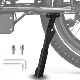 HOMEXMTD Bike Kickstand for 20-24 inch Adult Bike,Adjustable Heavy Duty Rear Mount Kick Stand Compatible with Ridstar Q20 Super 73, Aluminum Alloy Kickstand for EBike,Mountain Bike,Fat Tire Bike