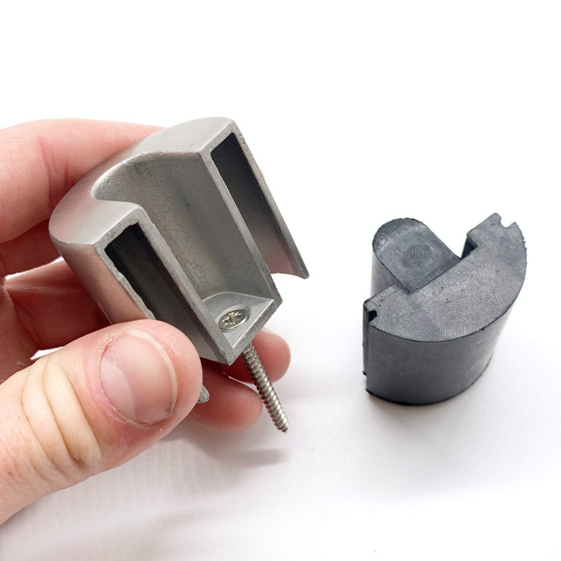 Door Stop Floor Mounted Concealed Fixing Cylinder Pattern Satin Stainless