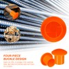 50 PCS Rebar Cap, Mushroom Rebars End Caps, Plastic Rebars