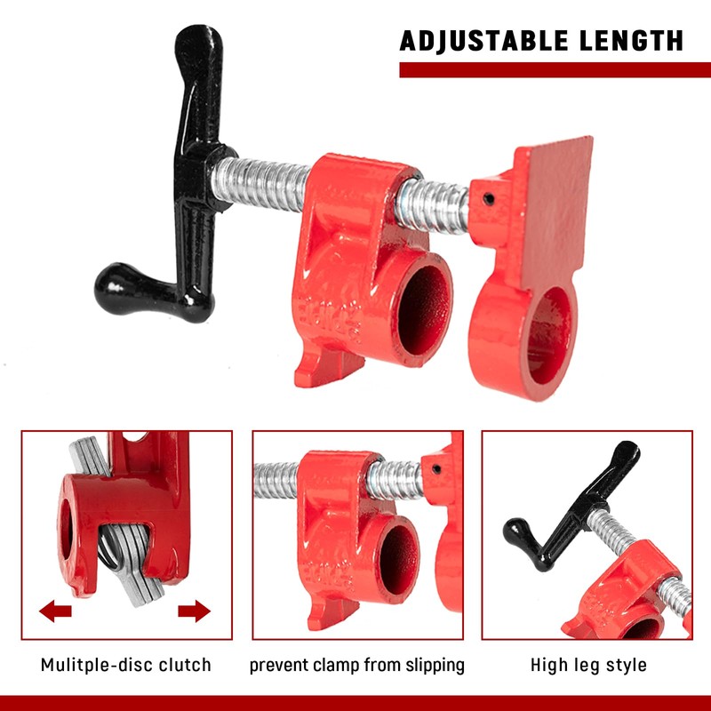 Pipe Clamps 3/4 inch Pipe Clamps for Woodworking Heavy Duty
