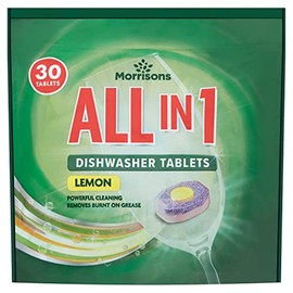 Morrisons All in 1 Lemon Dishwasher Tablets
