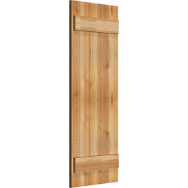 Ekena Millwork RBJ06S16X043RWR TimberCraft Three 5 3/8" Boards Joined Board-n-Batten, Rustic Wood Shutters (Per Pair), 16 1/8"W x 43"H, Rough Sawn Western Red Cedar