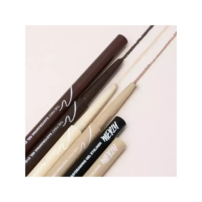 Mujii [2SET][머지] 더 퍼스트 이지드로잉 젤 아이라이너 [EG3.마룬{MZ00096}] [2SET][Merzy] The