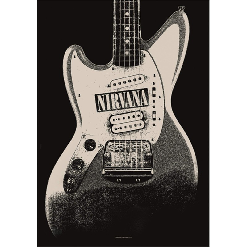 Heart Rock Bandiera Originale NIRVANA - JAG STANG Tessuto, Multicoloured,