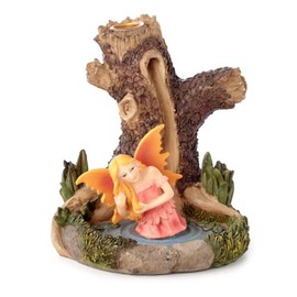 Puckator Ancient Tree Fairy Lake Backflow Incense Burner - Home Zen Meditation Decor Accessories - Incense Waterfall Cone Burner - Spiritual Feng Shui Gothic Goth Relaxation Gifts Gift Desk Ornaments
