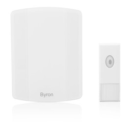 Byron B002 Wireless MP3 doorbell kit – 100 m range – MP3 melody function, 10.019.40