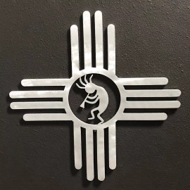 Skilwerx Zia with Kokopelli 4 Metal Wall Art Skilwerx 11 x 11 Southwestern