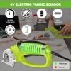 Cordless Electric Scissors - 4V Rechargeable Rotary Cutter with Safety