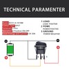 Gebildet Waterproof Red LED Rocker Toggle Switch with Round Shell