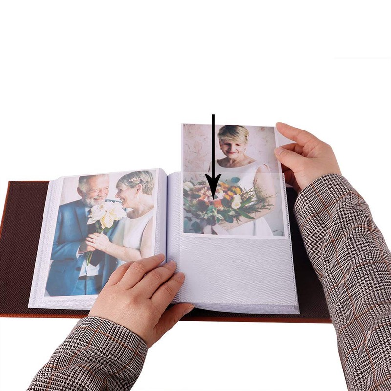 FaCraft 5x7 Photo Album Holds 80 Pieces Photos with Leather