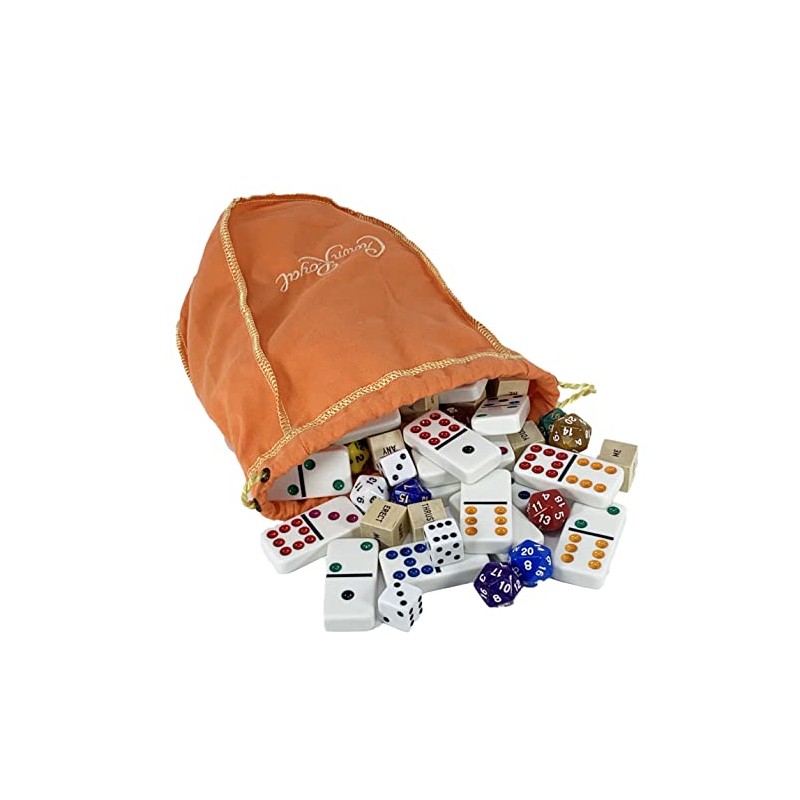 Orange Crown Royal Bag w/Drawstring - Perfect for Storage Gift