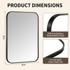 CLBA Black Bathroom Mirror, 30x36 Inch Aluminum Frame Rectangle Mirror,