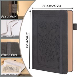 A5 Bullet Dotted Notebook, 160gsm Thick Paper, Hardcover Dot Grid Journals for Women and Men, 192 Numbered Pages, Ideal for Personal Use, Goals, Organization