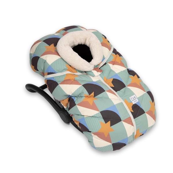 7AM Infant Car Seat Cover - Winter Puffy Cover with