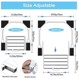 Niciksty Washer Dryer Stacking Kit, Universal Stacking Kit for Washer and Dryer with Pull Out Drying Rack, Adjustable 29"/28"/27"/26"/25"/24" Stacking Kit with Ratchet Strap