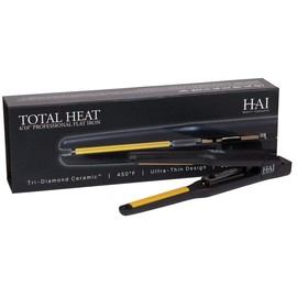 HAI Convertable Total Heat 4/10" in - Flat Iron with Tri-Diamond Ceramic Plates for Highly Textured Hair, 140°F to 450°F.