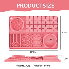Lick Mat for Dogs with Suction Cups,Silicone Dog Lick Mat,Slow Feeder Bowl,Dog Puzzle Toy,Interactive Sniff Mat for Bored Puppies,Snuffle Mat for Pet Smell Training and Slow Eating
