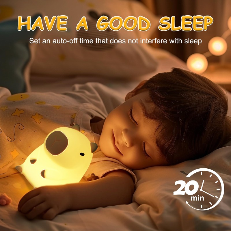 Lampeez Night Light, LED Light, Nursing Light, Capybara, Bedside Lamp,