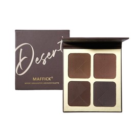 Maffick Highlight and Contour Palette: Nose, Face & Eye Shadow Compact for Sculpting, Illuminating, and Beautifying the Skin Tone (02, 106g)