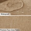 MIULEE Linen Textured Shower Curtain, 180 x 200 cm, Khaki,