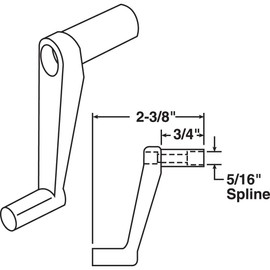 Prime-Line R 7225 3/4 In. Stem Window Crank Handles (2 Pack), Zinc