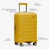 Traveler's Choice Pagosa Indestructible Hardshell Expandable Spinner Luggage, Yellow, 22-Inch