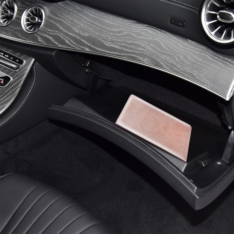 LumiMokki Premium Leather Car Registration & Insurance Card Holder with