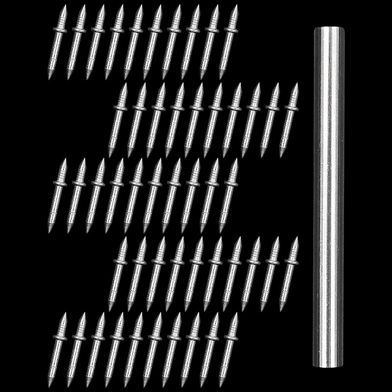 Alnicov 50PCS Seamless Nails Seamless Double Head Skirting Nails with