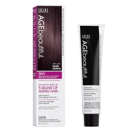 Crema permanente para el cabello Liqui Crème en tonos morados neutros, 5NV Medium Neutral Violet Brown