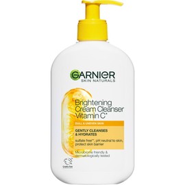 Garnier SkinActive Glow Booster Cream Cleanser Vitamin C Face Cleaning Gently Cleanses & Hydrates, 250 ml
