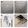 2 Set 63 Inch Attic Pull Down Hook Attic Ladder