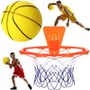 Silipull Silent Basketball and Hoop Set Soft Foam Indoor Basketball