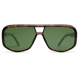 SOJOS Retro Aviator Sunglasses For Men Women Oversized Polarized Trendy Womens UV 400 Shades SJ2304 Tortoise Green