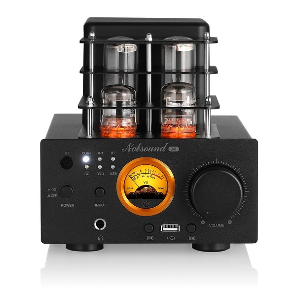 Nobsound Hi-Fi Vacuum Tube Amplifier: Bluetooth 5.0 Receiver with DAC,