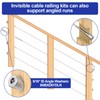 BLIKA 20 Pairs 4"x4" Invisible Cable Railing Kit, 1/8" Invisible